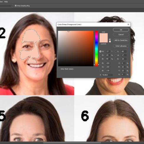 Photoshop HEX code for skin color